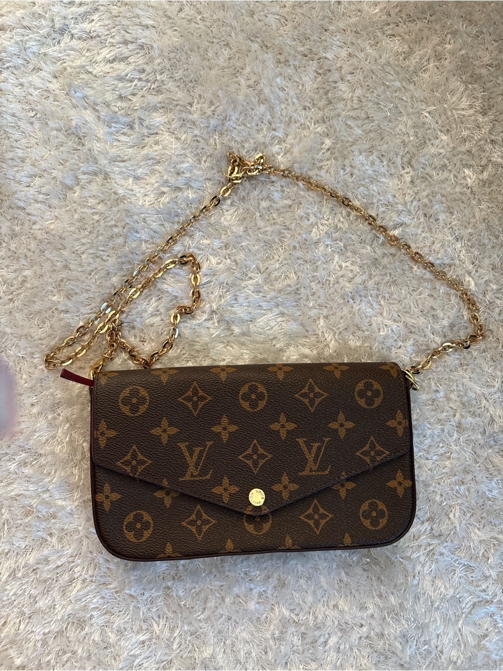 Louis Vuitton Brown Monogram Chain Crossbody Bag